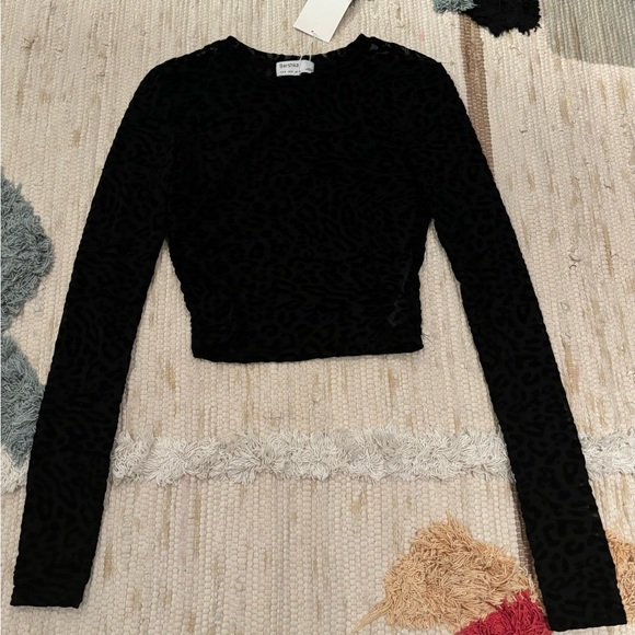 Bershka Long-sleeve Mesh Top - Picture 1 of 3